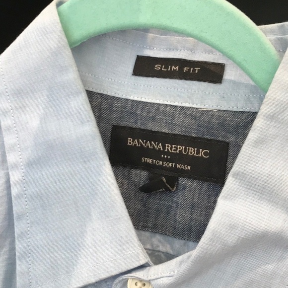 Banana Republic Blue Casual Button Down Shirt - Picture 2 of 4